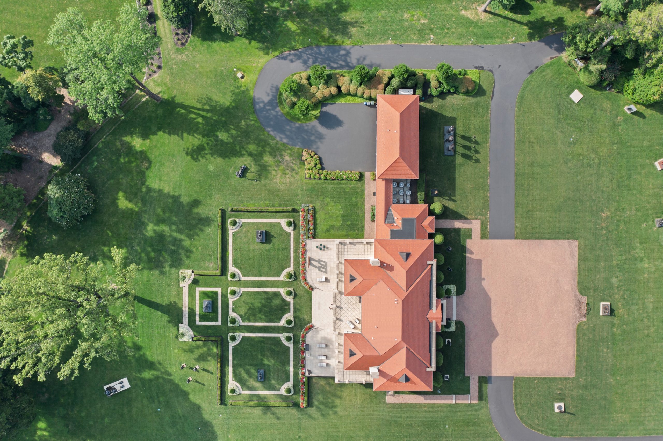 country estate aerial view